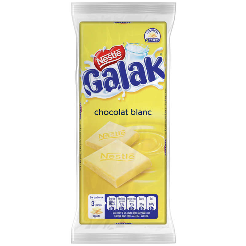 Nestle Galak Tablette Chocolat Blanc 2 X 100G