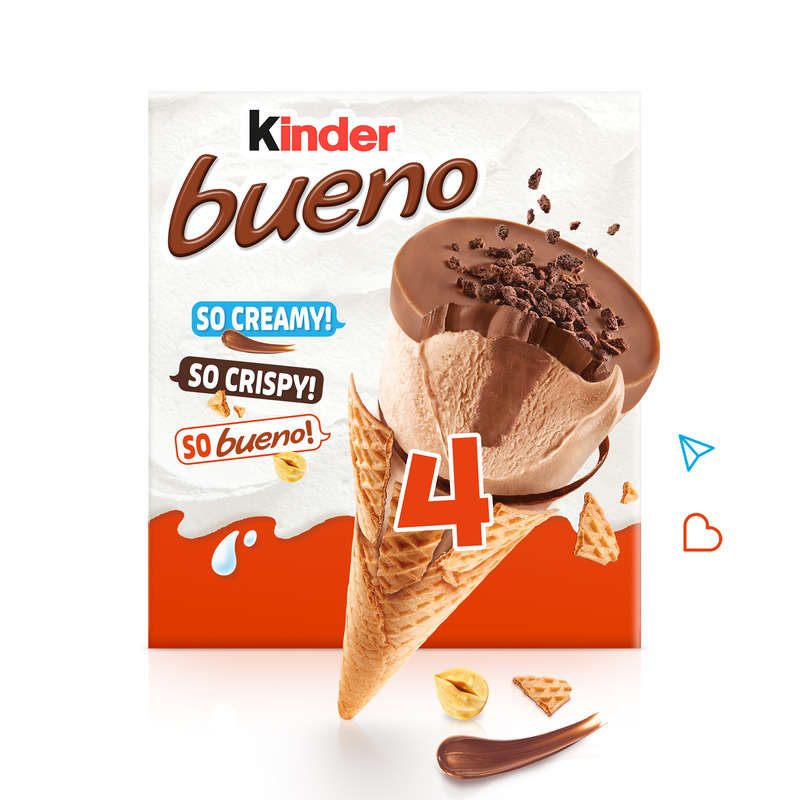 Kinder Bueno Cônes Glacés x4 248g