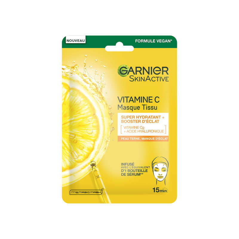 Garnier Masque Tissu Vitamine C Booster d'Eclat x1