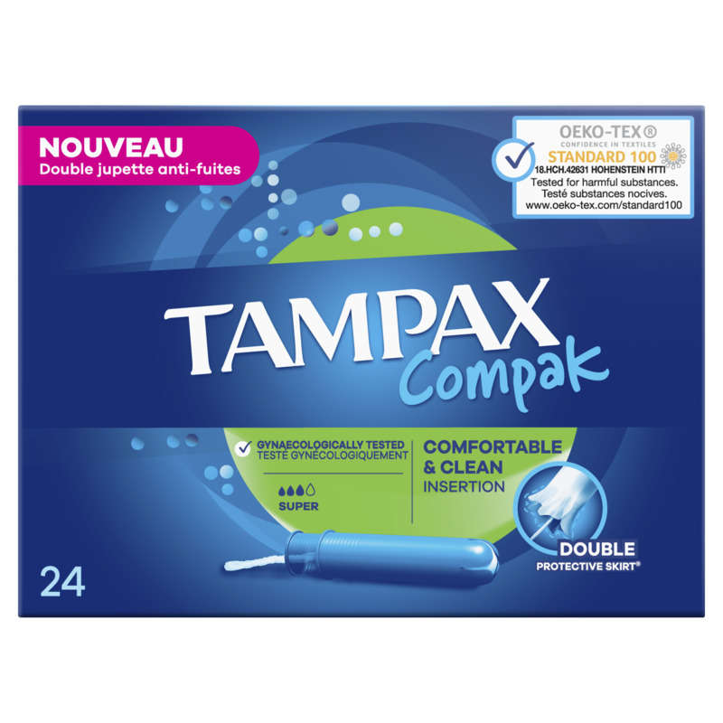 Tampax Compak Tampons With Applicator Super X24