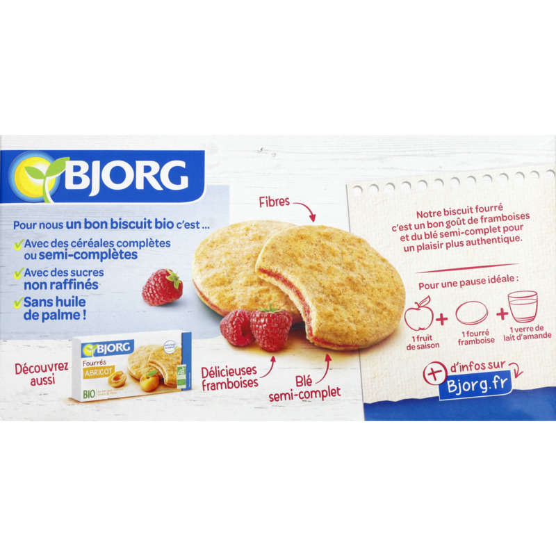 Bjorg Biscuits Fourrés Framboises Bio 175g