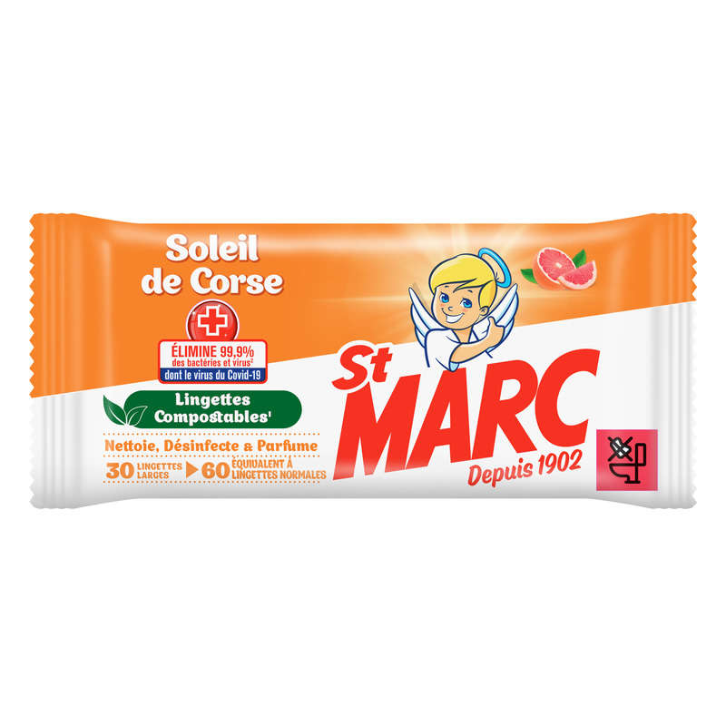 St Marc Corsican Sun Compostable Wipes X30