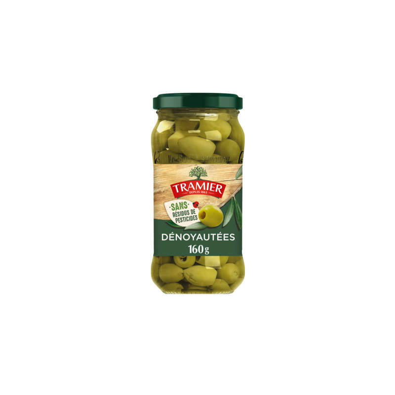 Tramier Olives Vertes Dénoyautées 160g