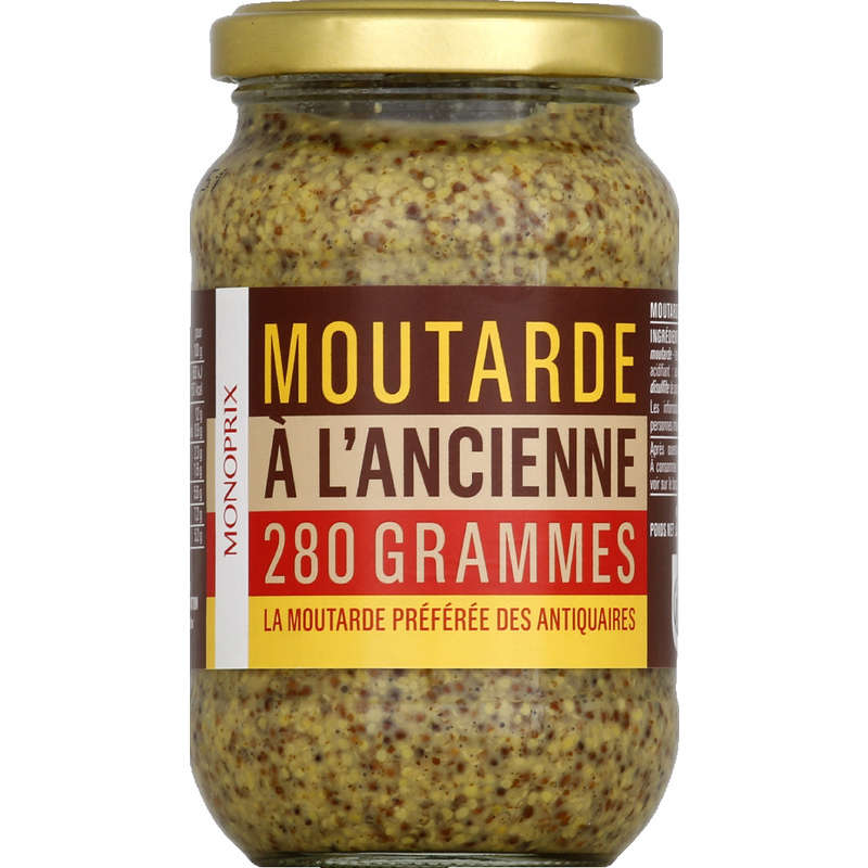 Monoprix moutarde à l'ancienne 280g