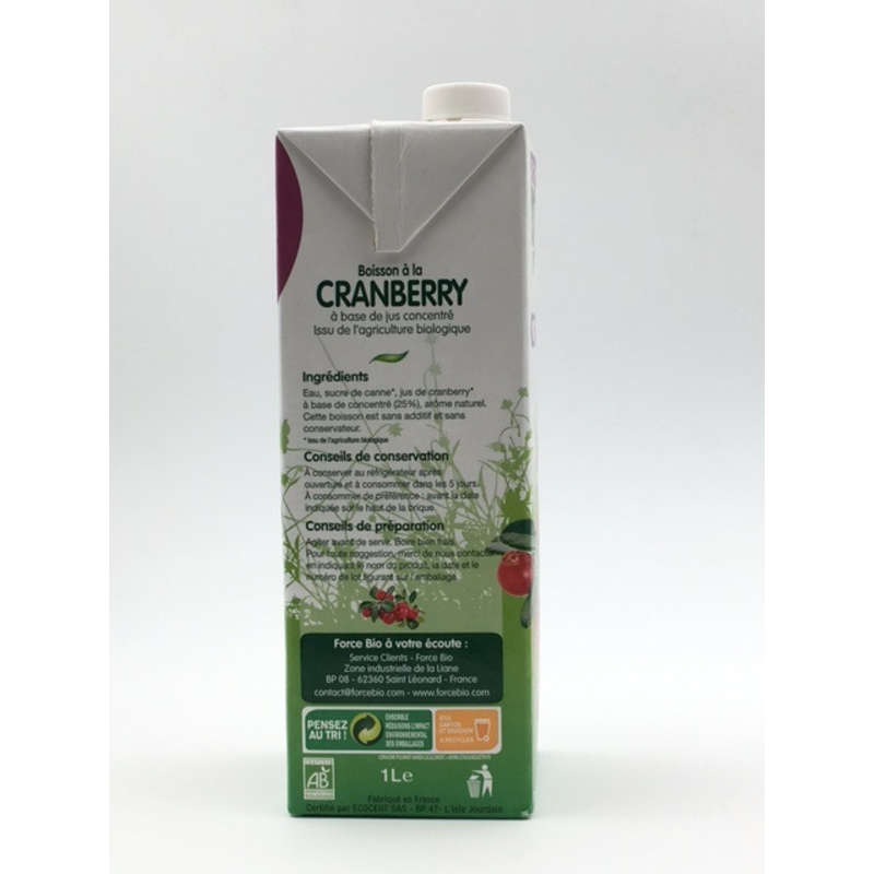 Force Bio Cranberry 1L