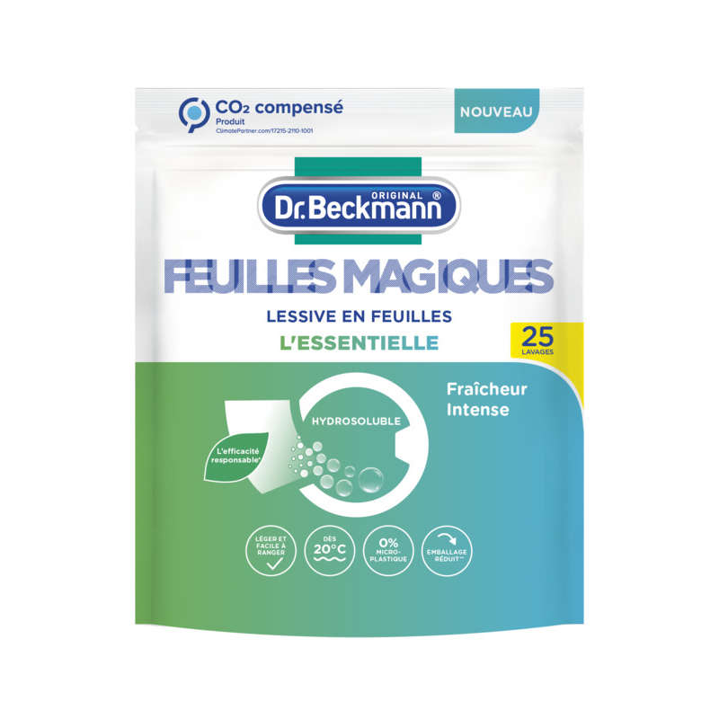 Dr Beckmann Lessive en Feuilles Magiques Fraicheur Intense x25