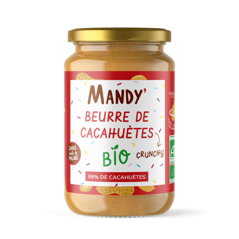 Mandy' Organic Peanut Butter with pieces 340g