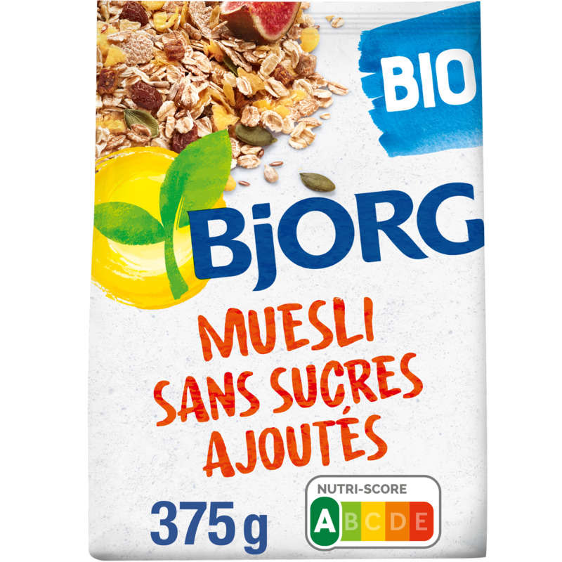 Bjorg Muesli sans sucres ajoutés, bio 375g