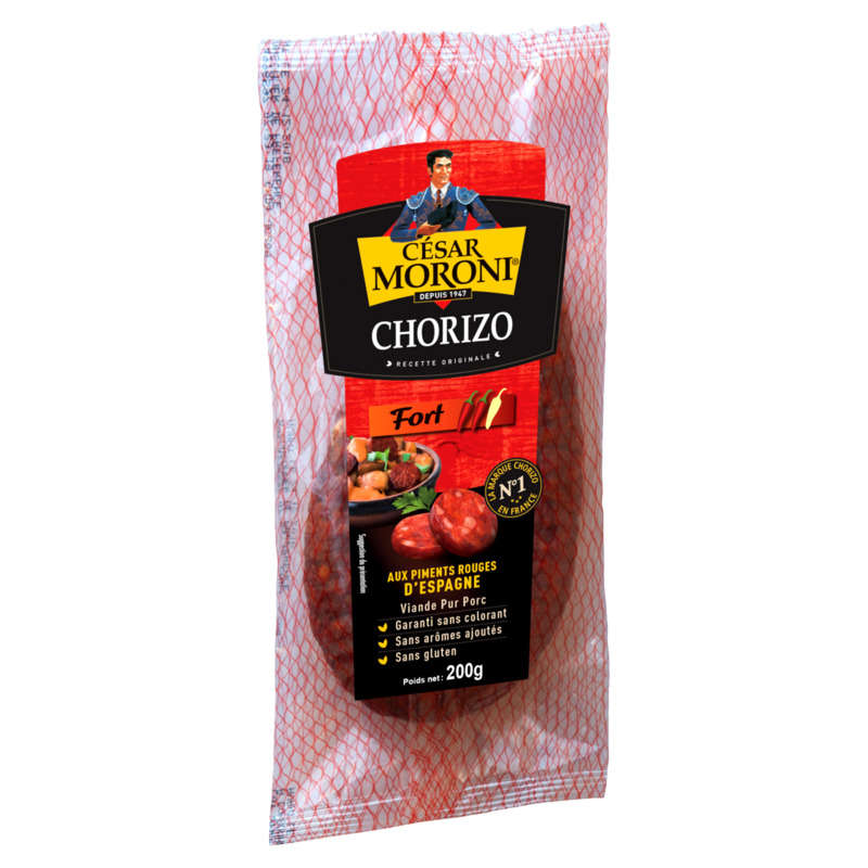 Cesar Moroni Chorizo Fort Aux Piments Rouge D'Espagne 200G