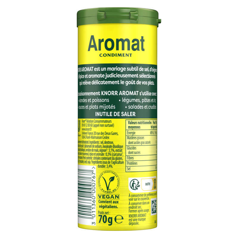 Knorr Condiment En Poudre Aromat Tube 70 G 70G