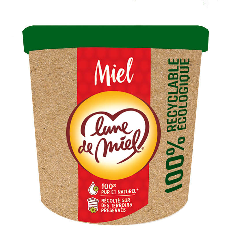 Lune de Miel Miel de fleurs crémeux, 100% pur et naturel 750g