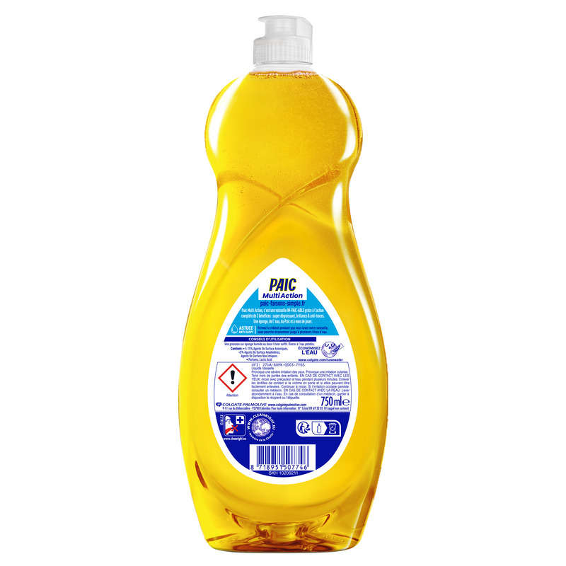 Paic Liquide Vaisselle Multi-Action Fraicheur Agrumes 750Ml