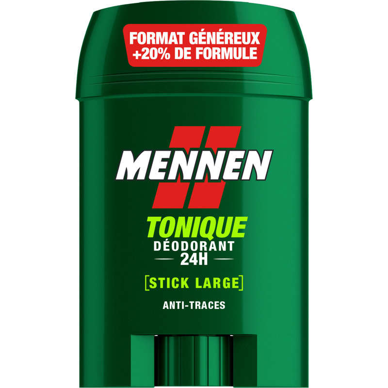 Mennen Tonique Déodorant 24H Stick Large Anti-Traces 60Ml