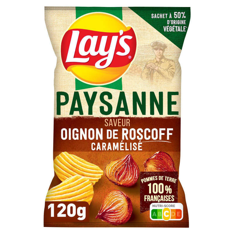 Lays Paysanne Saveur Oignons de Roscoff Caramélisés 120g