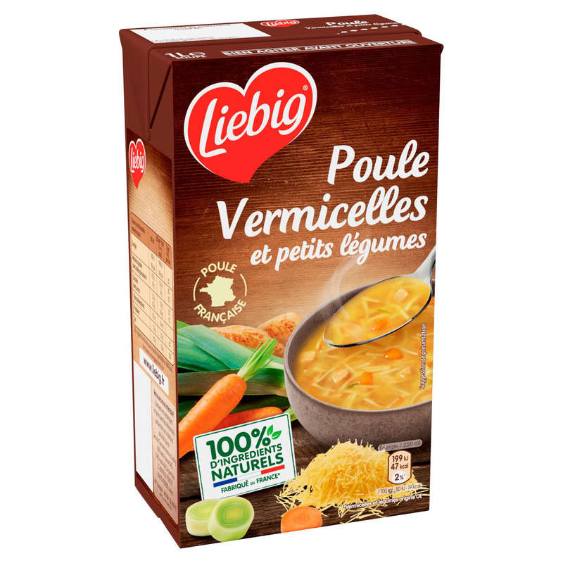 Liebig chicken broth vermicelli and small vegetables 1L