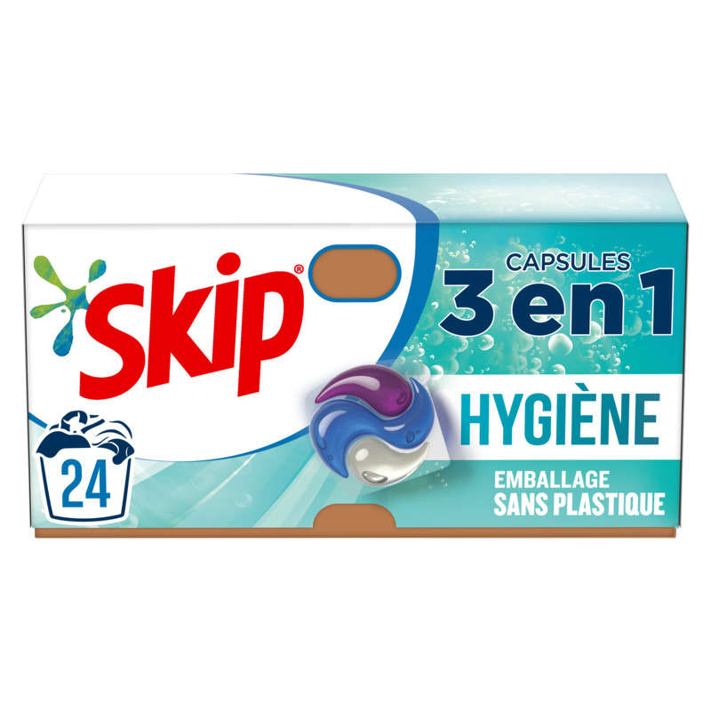 Skip Lessive Capsules 3-En-1 Hygiène X24