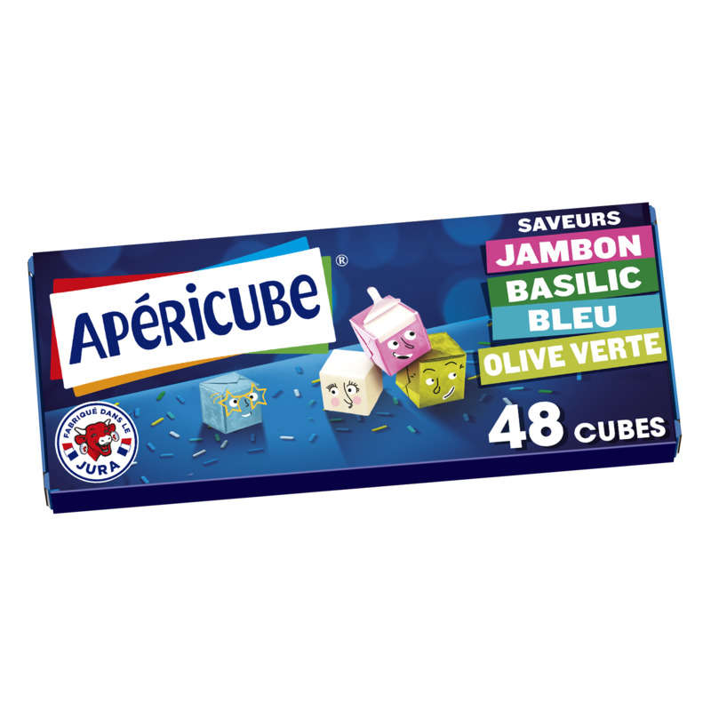 Apéricube Fromage fondu apéritif Cocktail 48 cubes 250 g