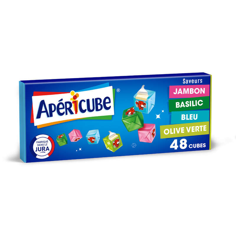 Apéricube Fromage fondu apéritif Cocktail 48 cubes 250 g