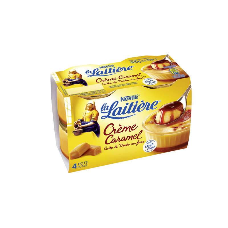 LA LAITIERE Crèmes caramel 4 x 100g