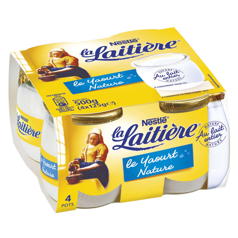 La Laitière yaourt nature le pack de 4x125g