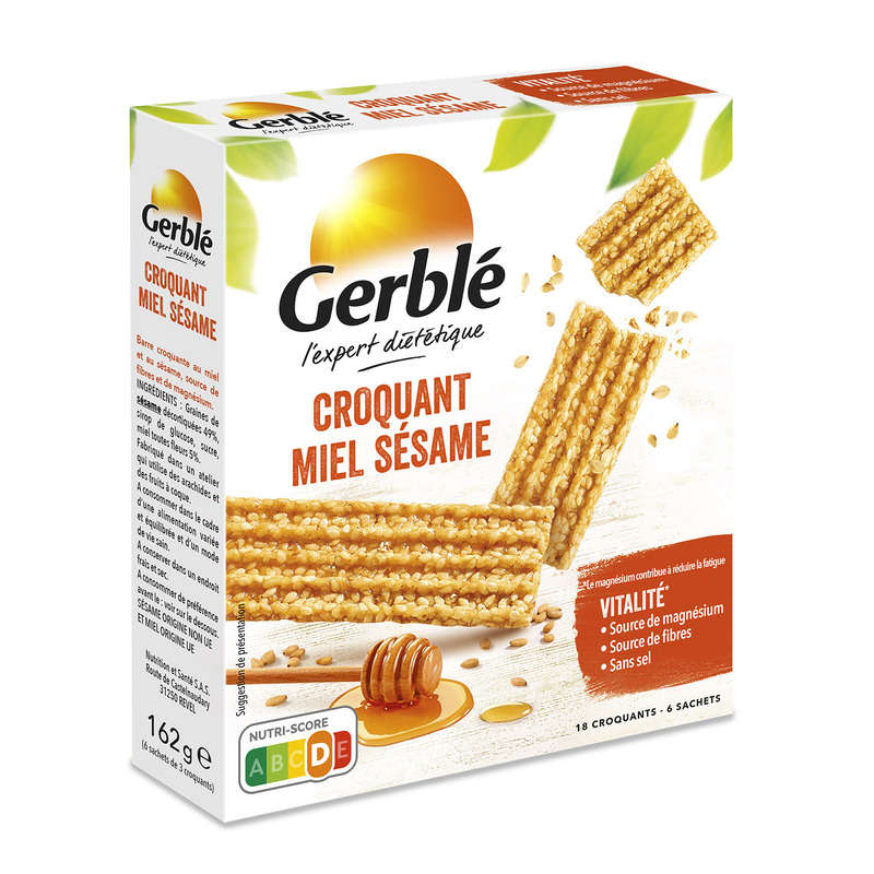 Gerblé Croquant miel sésame 162g