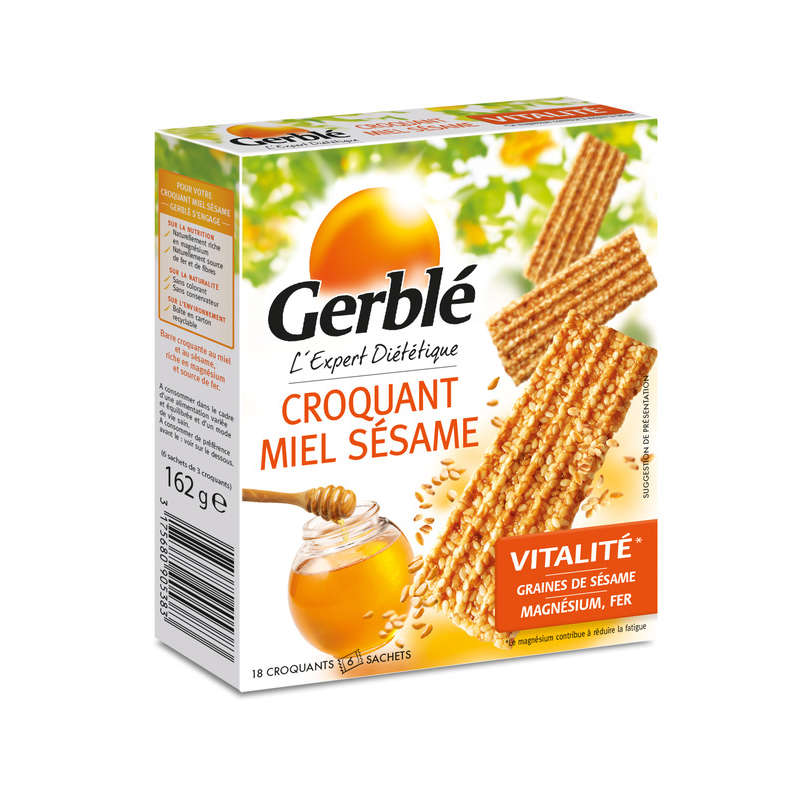 Gerblé Croquant miel sésame 162g