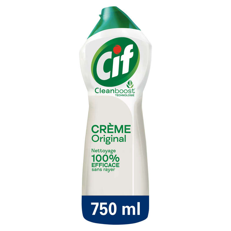 Cif Clean Boost Nettoyant Crème à Récurer Original 750ml