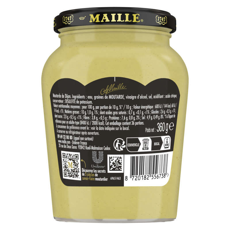 Maille l'originale moutarde fine de Dijon 360g