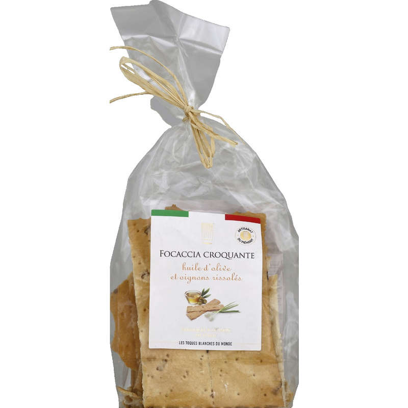 Toques Blanches du Monde focaccia aux oignons 150g