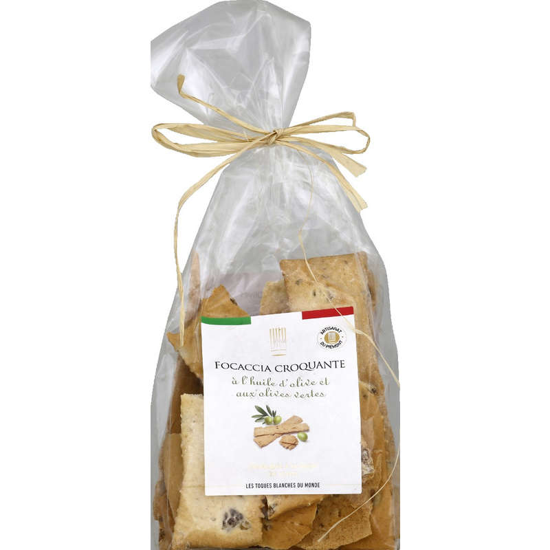 Toques Blanches du Monde olive focaccia 150g