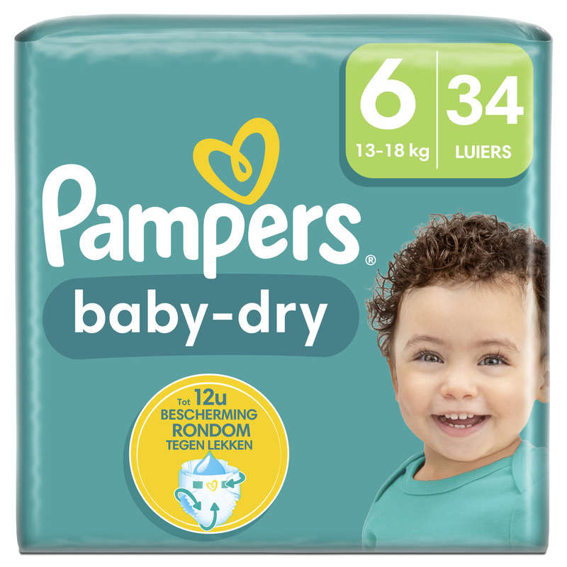 Pampers baby-dry couches géant taille 6 - 34 couches