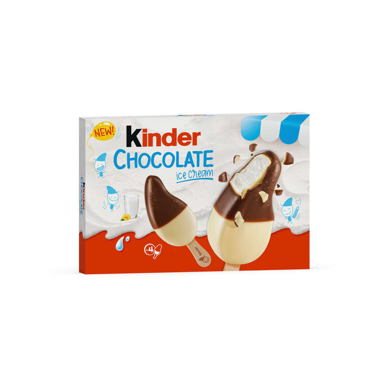 Kinder chocolat au lait ice cream x4 - 152g