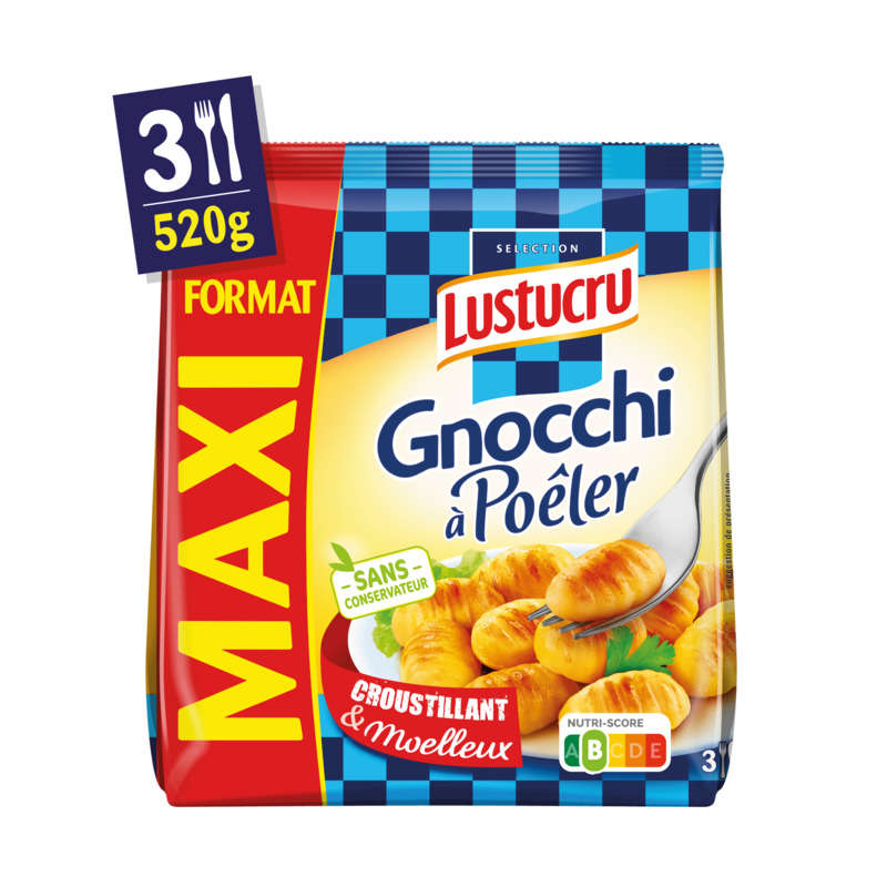 Lustucru gnocchi to fry maxi size 520g