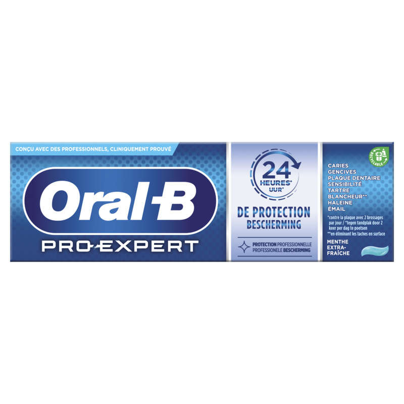 Oral B Dentifrice Pro Expert Protection Pro Menthe Extra Fraîche 75ml