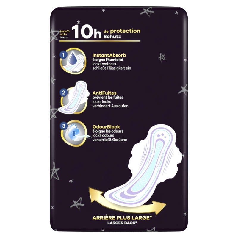 Always ultra serviettes secure night taille 4 ailettes x18