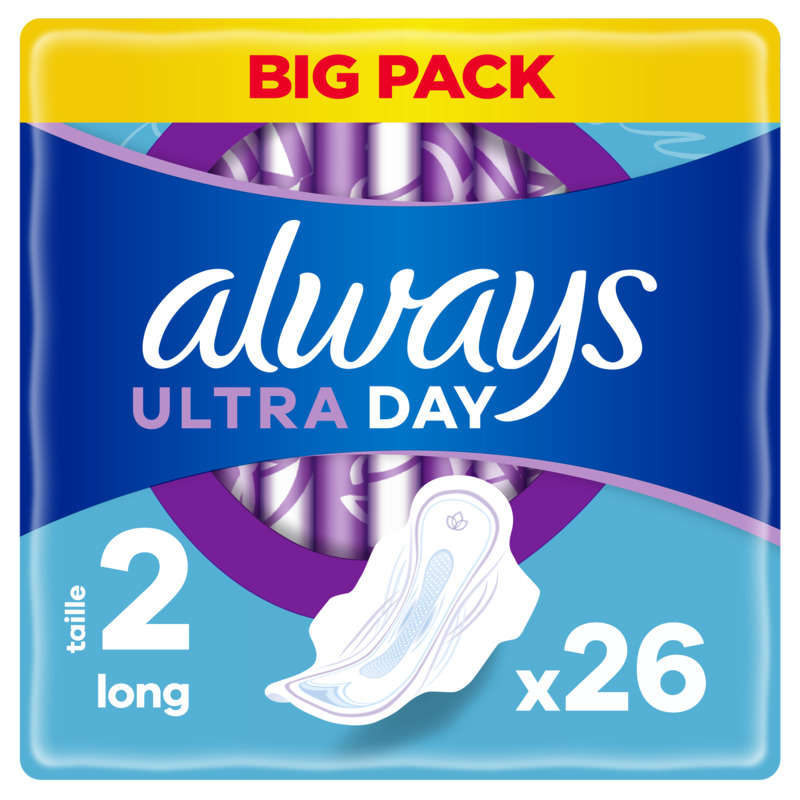 Always ultra long towels size 2 wings x26 towels