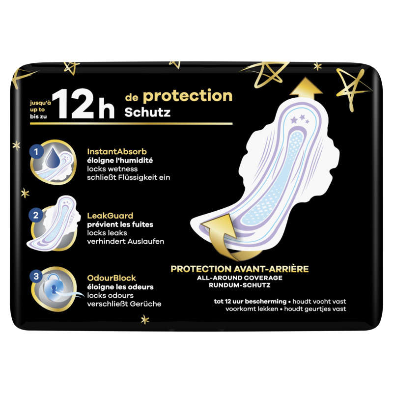 Always Ultra Serviettes Secure Night Extra (taille 5) Ailettes X8