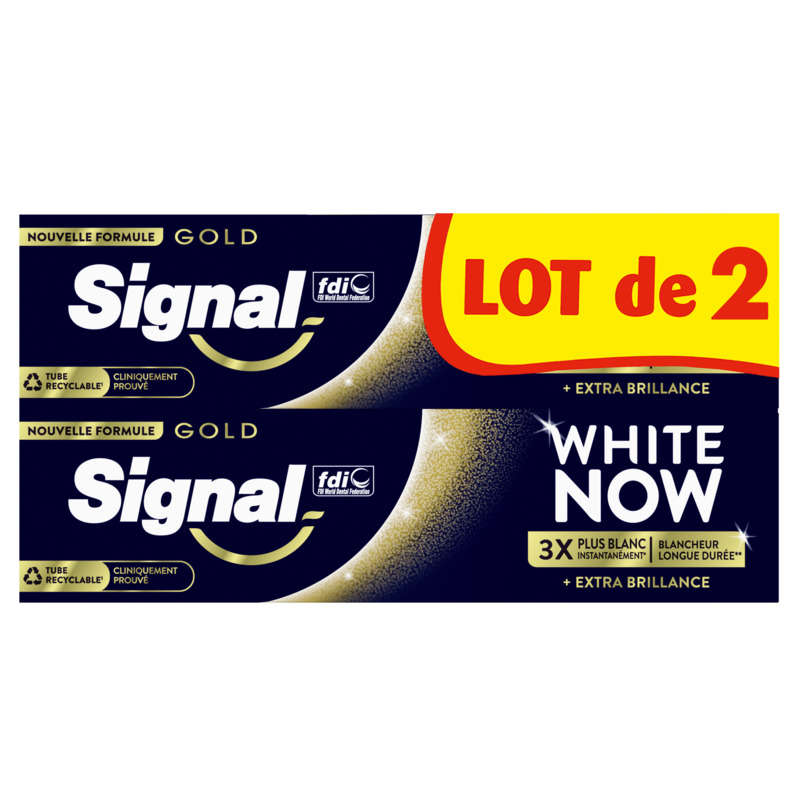 Signal dentifrice gold white now 2x 75ml