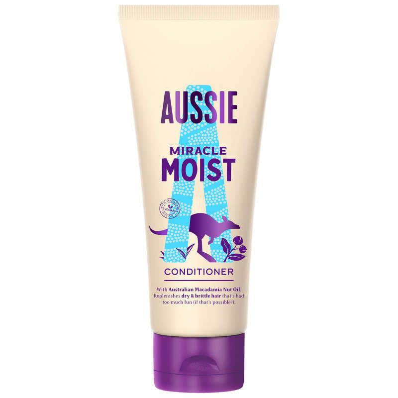 Aussie miracle moist hydrating conditioner for dry and damaged hair, 200 ml