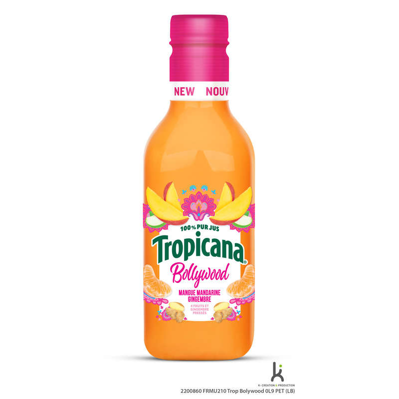 Tropicana Flamenco 100% Sparkling Juice Mango Mandarin Ginger 90cl