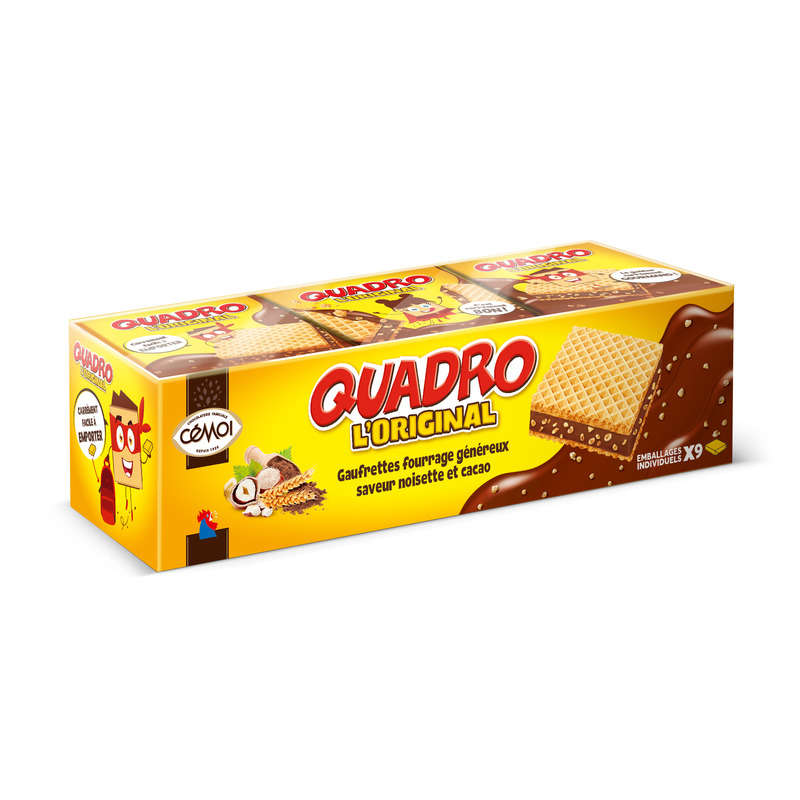 Cémoi Quadro L'Original saveur Noisette & Cacao 187g