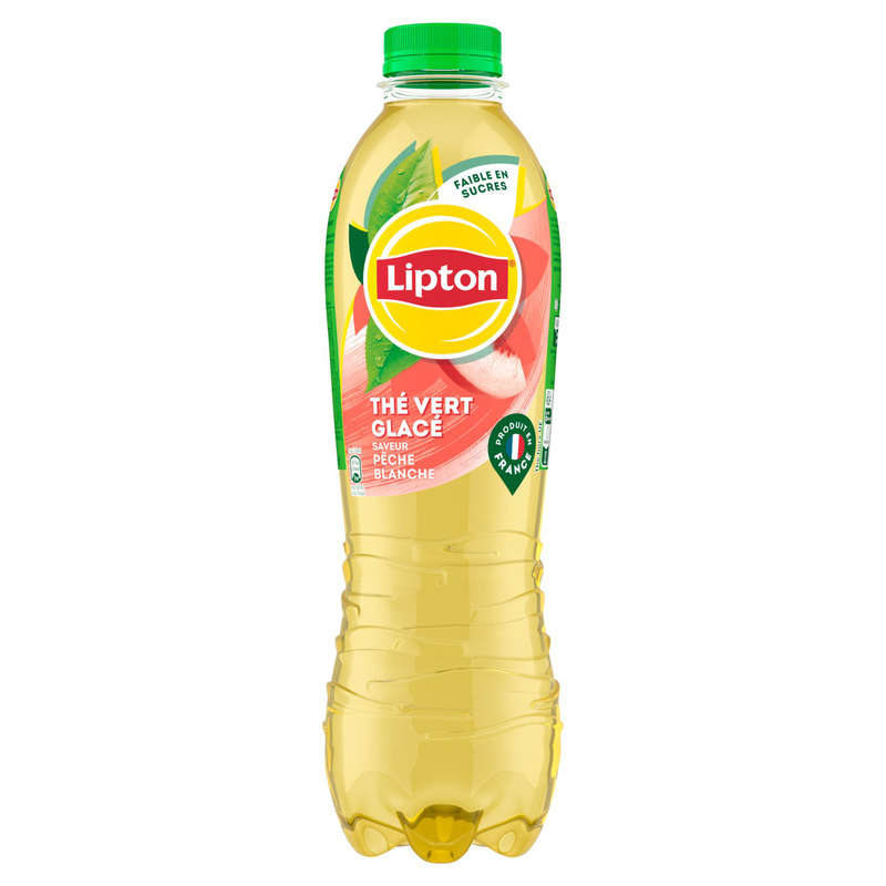 Lipton Thé vert Glacé saveur Pêche Blanche 1,25L