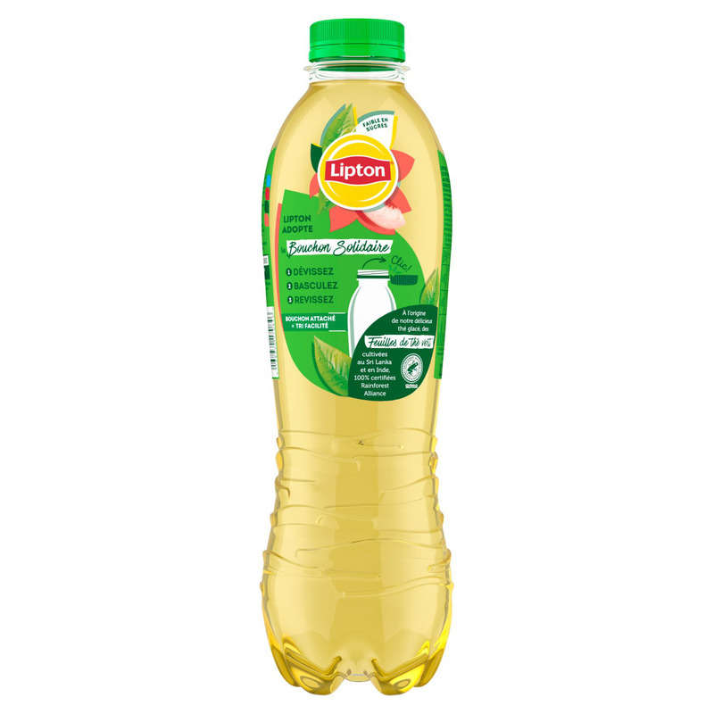 Lipton Thé vert Glacé saveur Pêche Blanche 1,25L