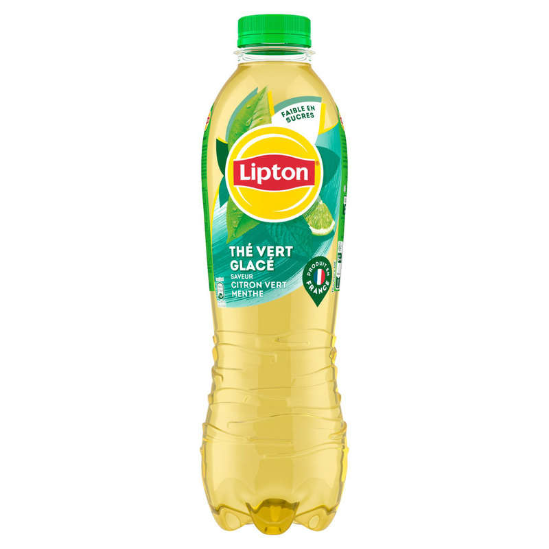 Lipton Thé vert Glacé saveur citron vert menthe 1,25L