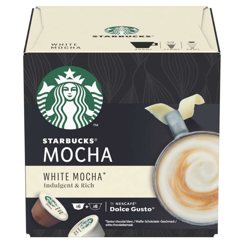 Starbucks white mocha dolce gusto x12 capsules 123g