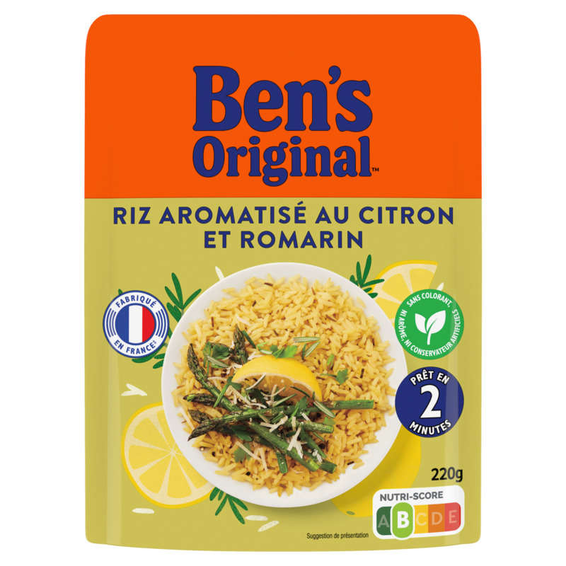 Ben'S Original Microwavable Lemon & Rosemary Flavored Rice 220g