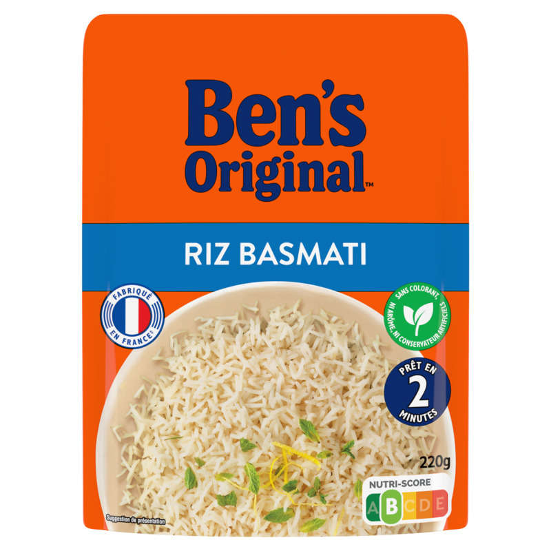 Ben'S Original microwaveable basmati rice 220g