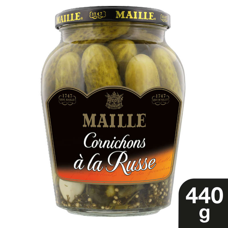 Maille Cornichons À La Russe Bocal 440G