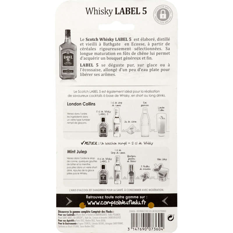 Label 5 Whisky Ecosse Blended 40% Vol. 20cl