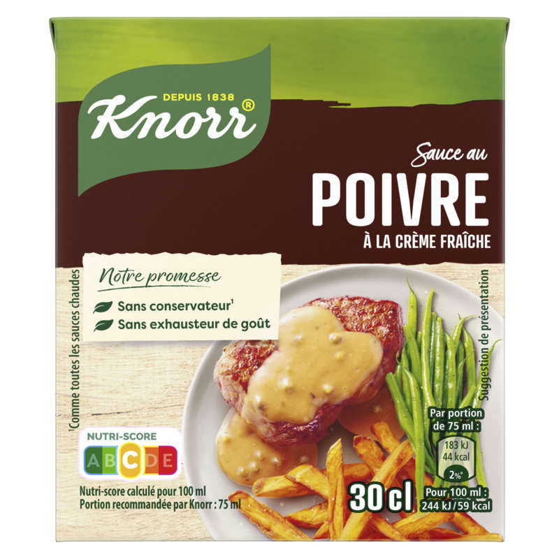 Knorr Cream Pepper Sauce Brick 30cl